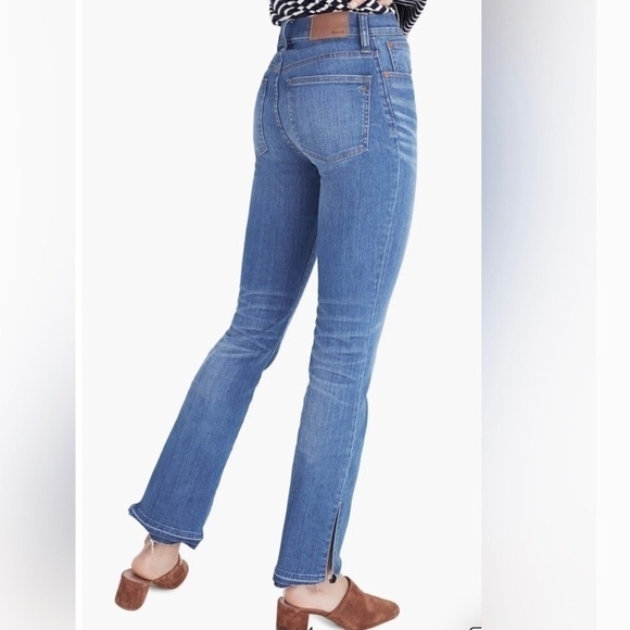 Madewell 32 Cali Demi-Boot Women’s Jeans High Rise Release Raw Hems Side Slits - Picture 2 of 12